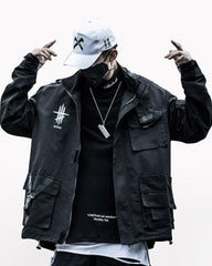 Futuristic Reflective Hooded Jacket