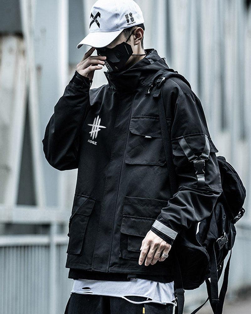 Futuristic Reflective Hooded Jacket