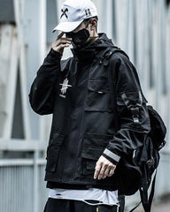 Futuristic Reflective Hooded Jacket
