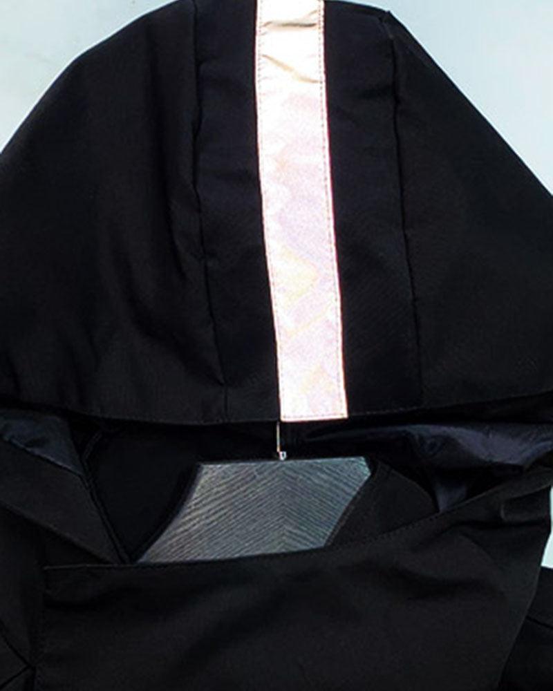 Futuristic Reflective Hooded Jacket