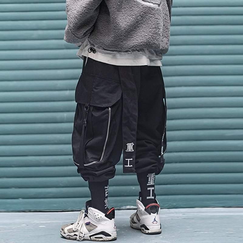 Ninja Black Cargo Pants