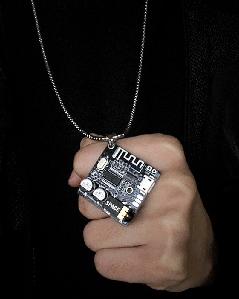 Cyberpunk Circuit Board Necklace