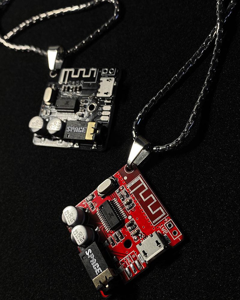 Cyberpunk Circuit Board Necklace