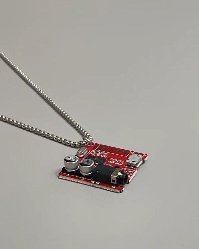 Cyberpunk Circuit Board Necklace
