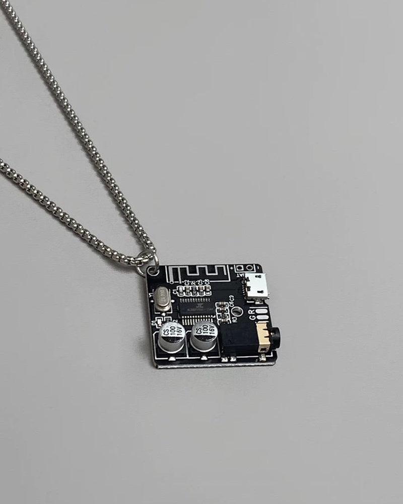 Cyberpunk Circuit Board Necklace