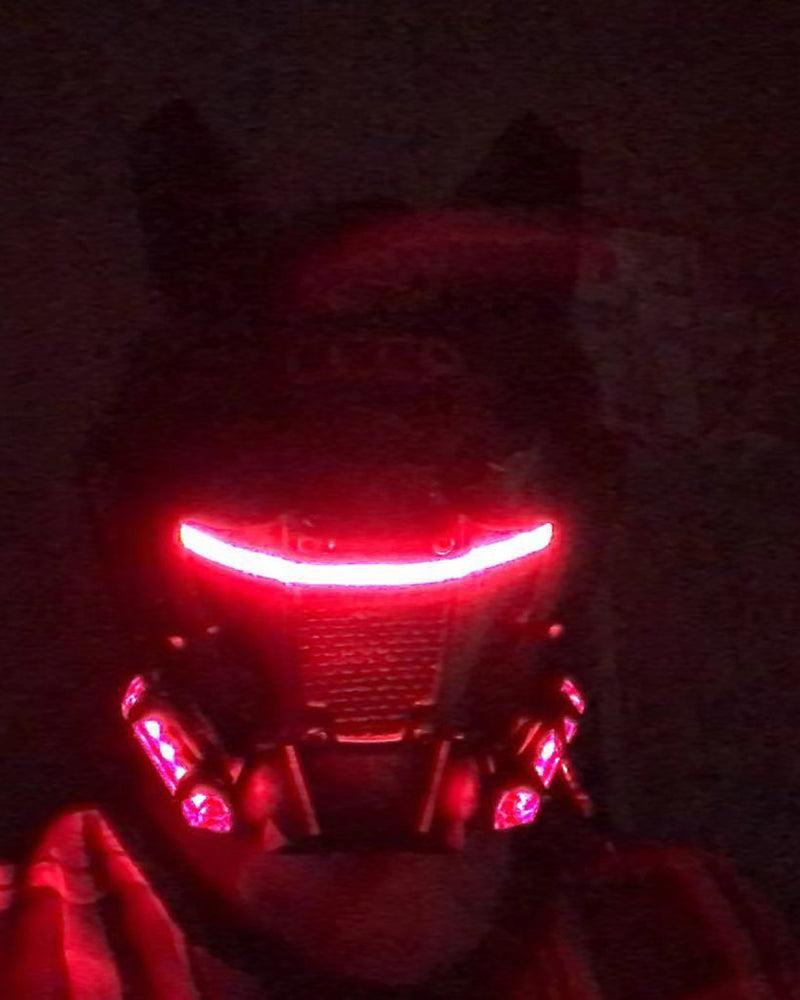 Future Warrior Cyberpunk LED Helmet Mask (LEDs available in 7 colors)