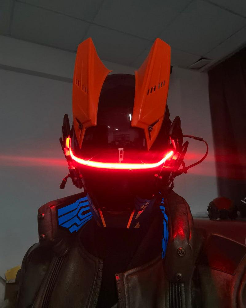 Future Warrior Cyberpunk LED Helmet Mask (LEDs available in 7 colors)