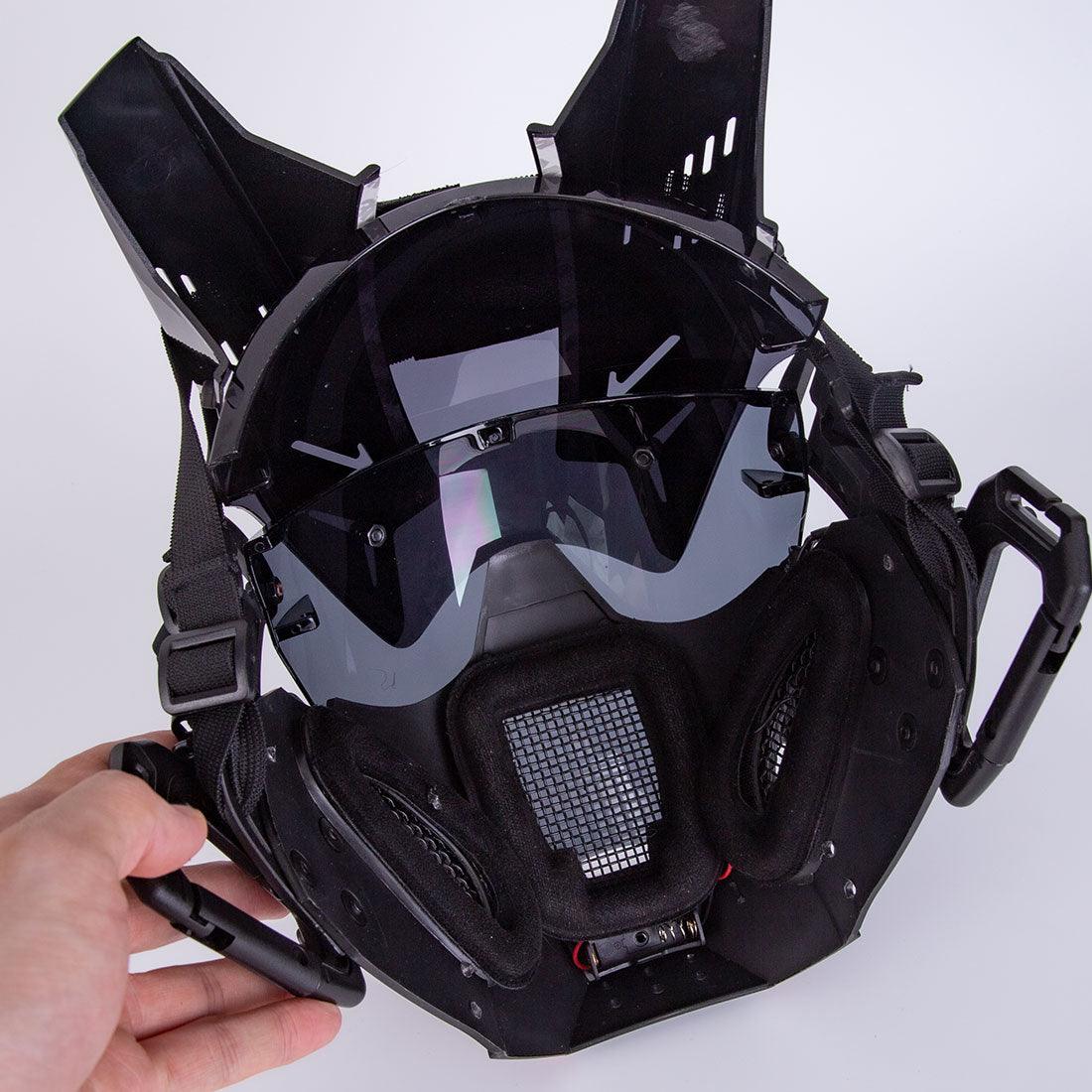 Future Warrior Cyberpunk LED Helmet Mask (LEDs available in 7 colors)