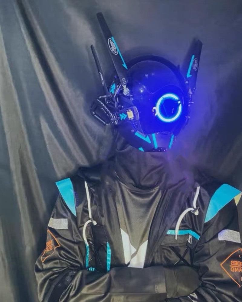 Metaverse Shock Futuristic LED Cyberpunk Helmet Mask
