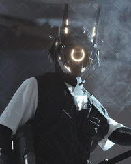 Metaverse Shock Futuristic LED Cyberpunk Helmet Mask