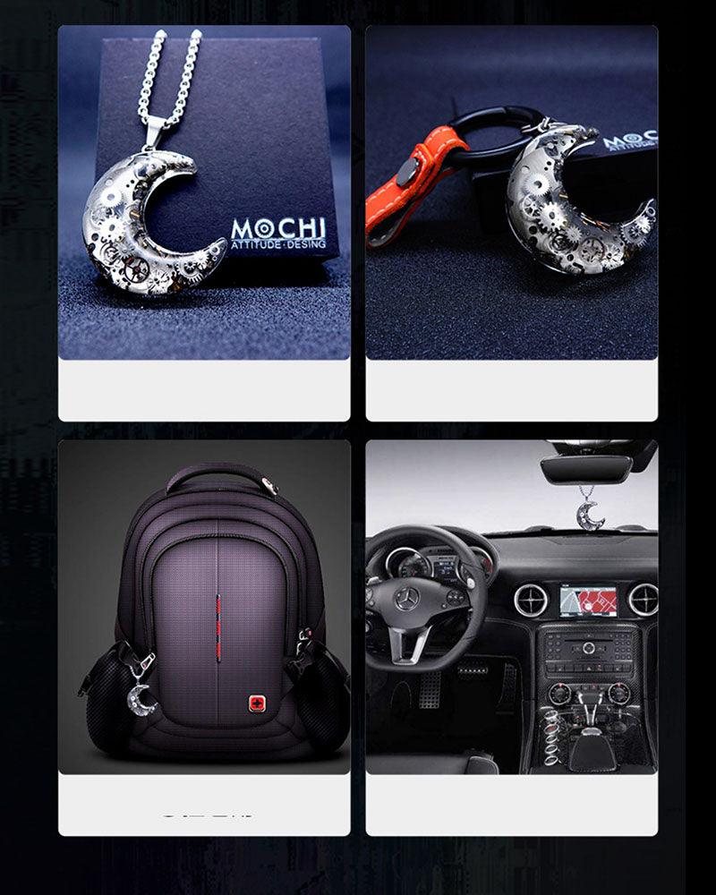 Moon Star Couple Cyberpunk Mechanical Necklace