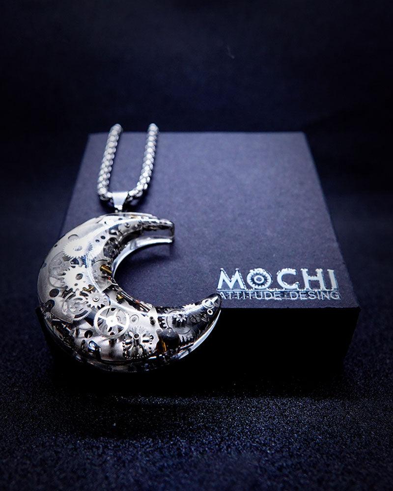 Moon Star Couple Cyberpunk Mechanical Necklace