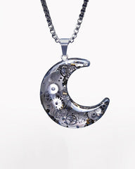 Moon Star Couple Cyberpunk Mechanical Necklace
