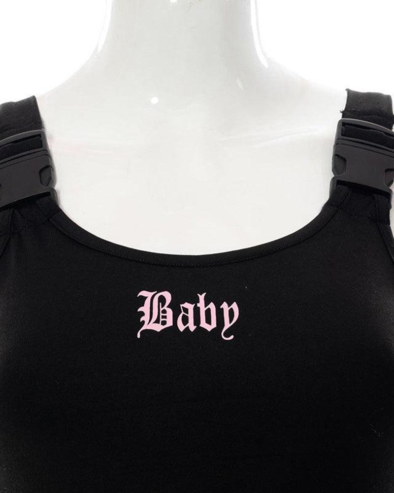 Buckle Strap Cut Out Bodysuit