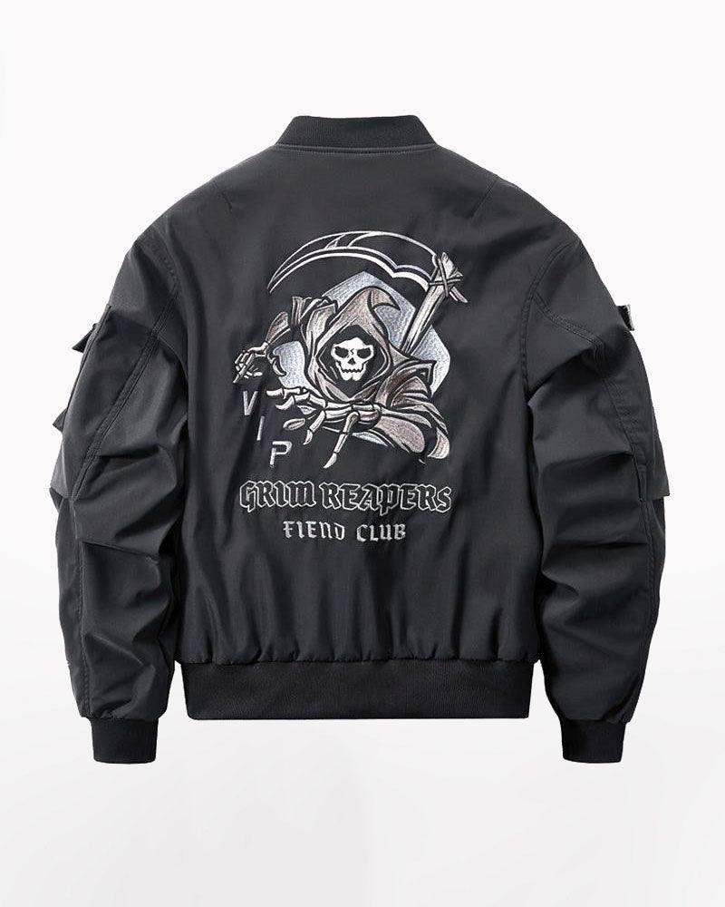 Skull Black Bomber Cyberpunk Jacket