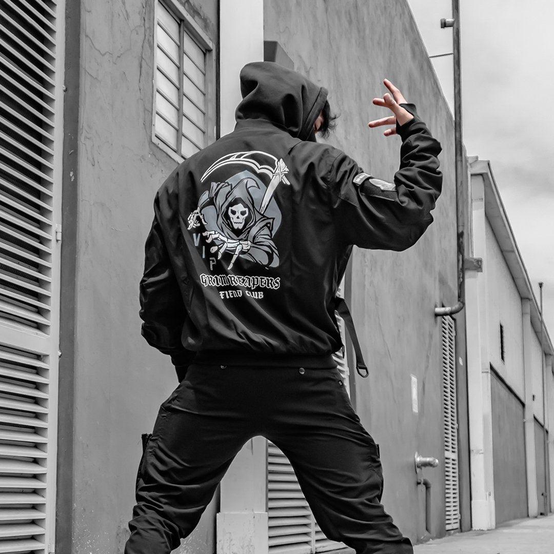 Skull Black Bomber Cyberpunk Jacket