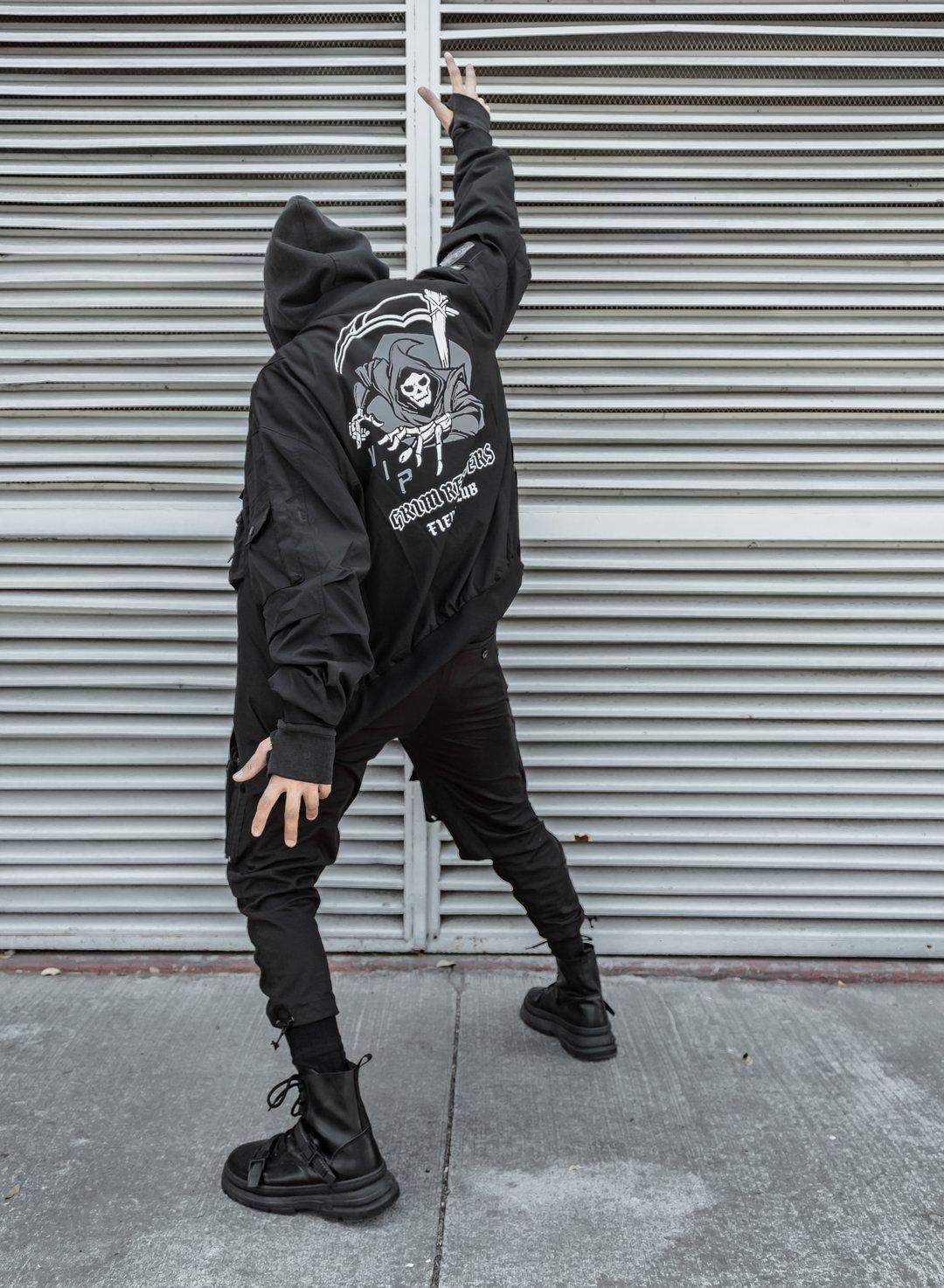Skull Black Bomber Cyberpunk Jacket