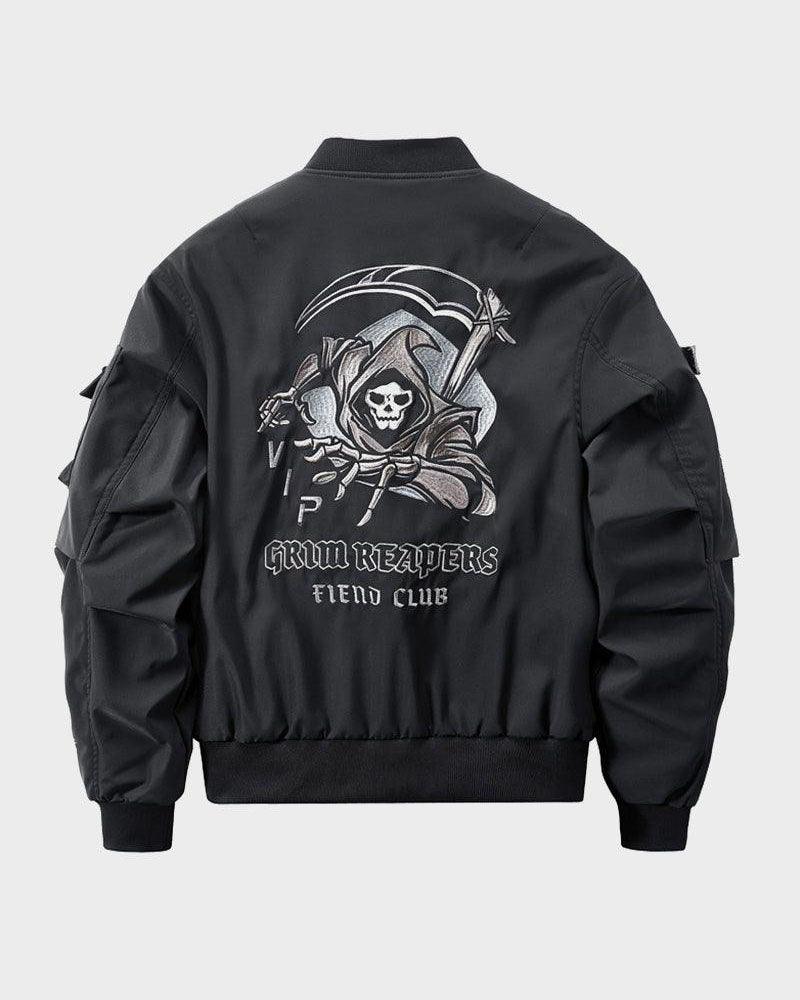Skull Black Bomber Cyberpunk Jacket