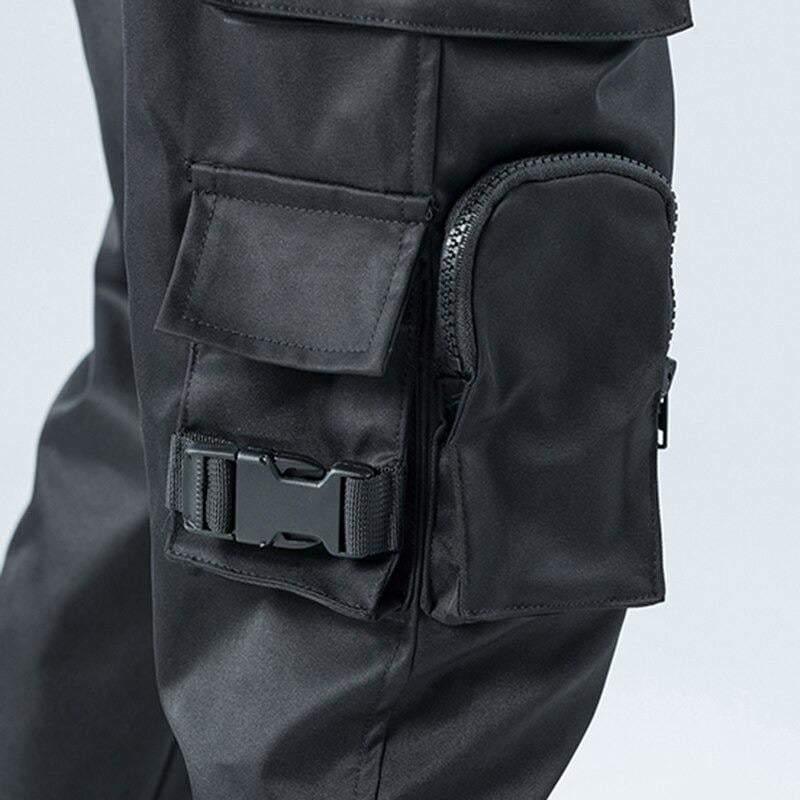 Black Cargo Jogger Pants