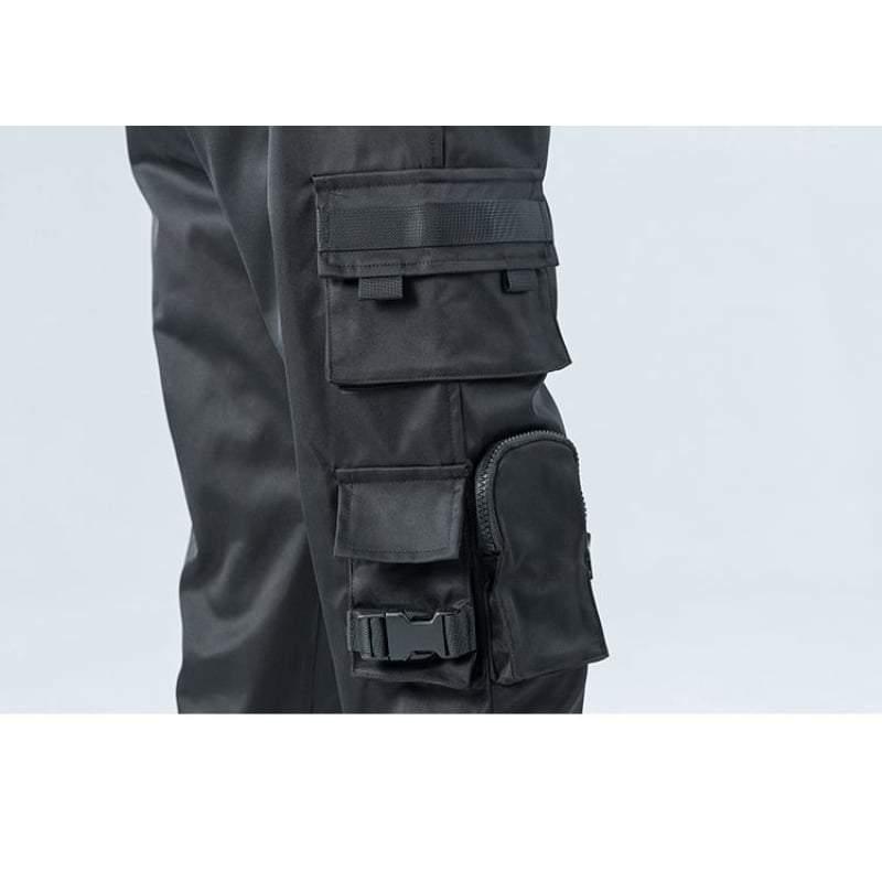 Black Cargo Jogger Pants