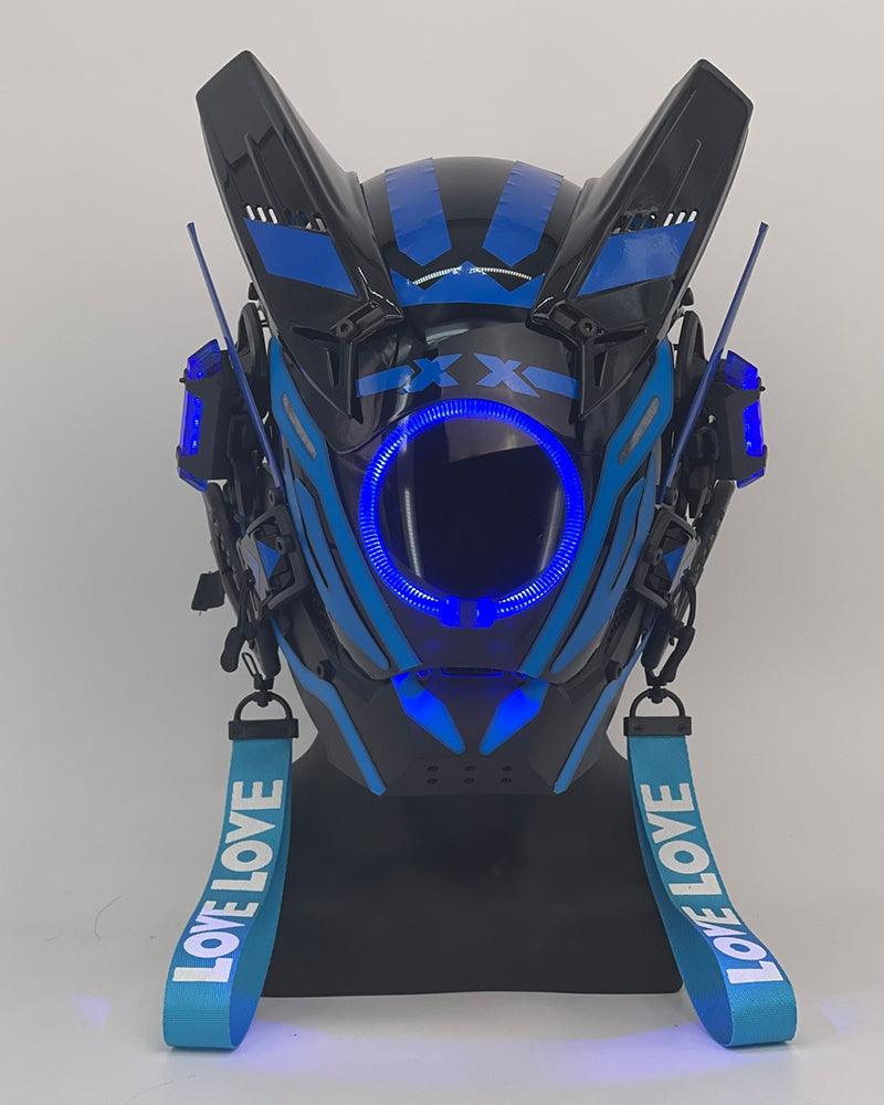 Futuristic Warrior LED Cyberpunk Helmet Mask