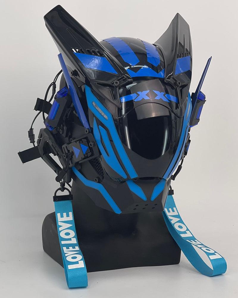 Futuristic Warrior LED Cyberpunk Helmet Mask