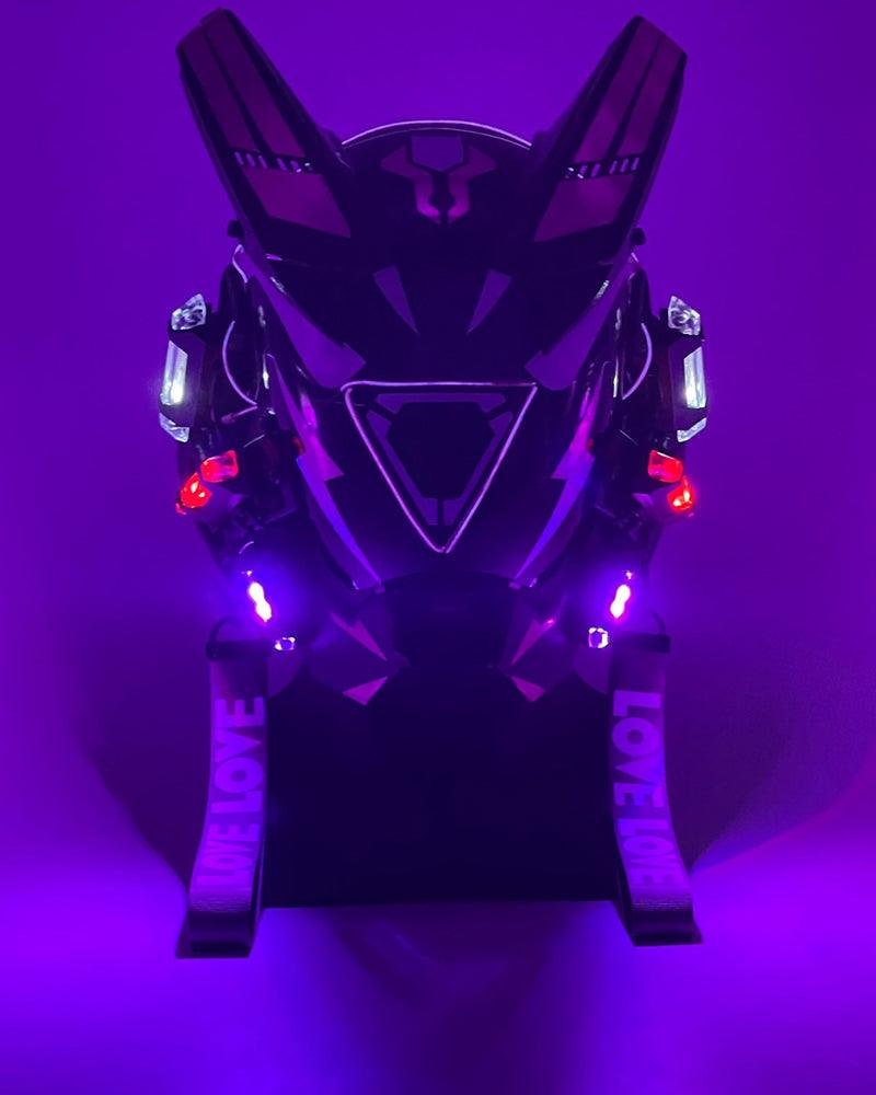 Futuristic Warrior LED Cyberpunk Helmet Mask
