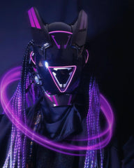 Night Game Dreadlocks Led Cyberpunk Helmet Mask