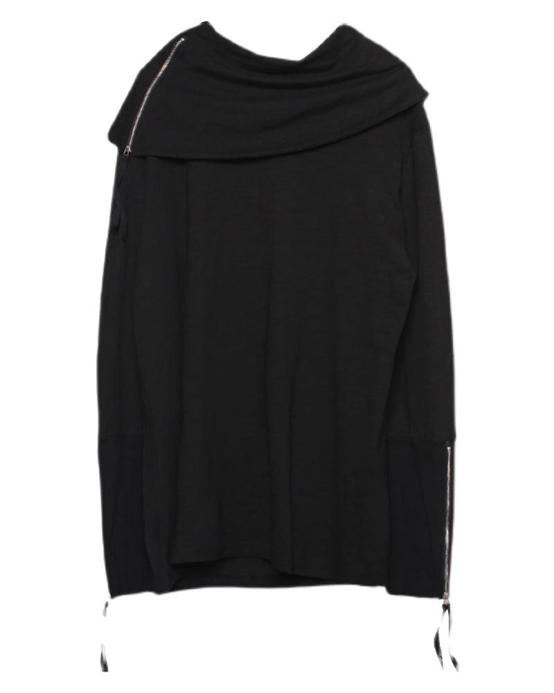 Streetwear Ninja Irregular High Collar Sweatshirt