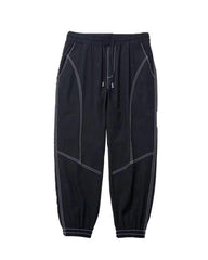 Patchwork Baggy Ice Silk Pants