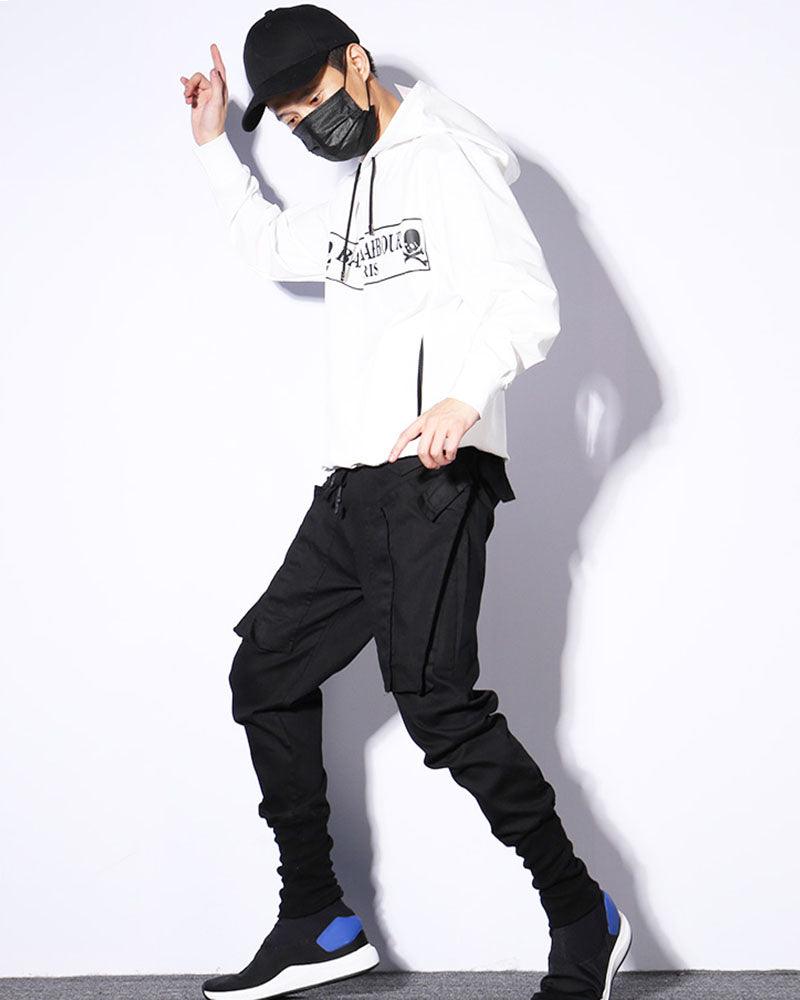 Streetwear Black Slim Cargo Pants