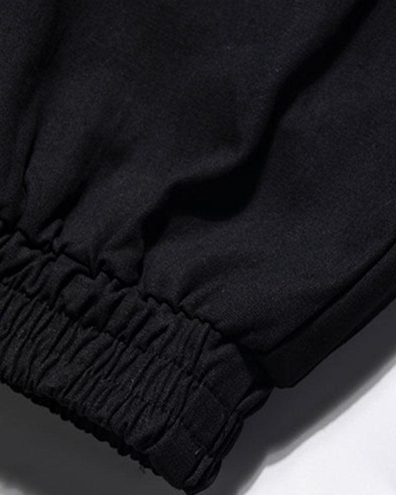 Street Style Cargo Black Pants