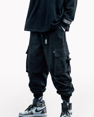 Street Style Cargo Black Pants