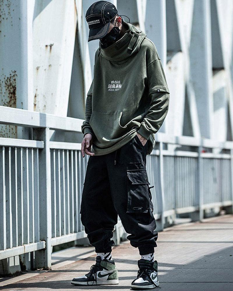 Street Style Cargo Black Pants