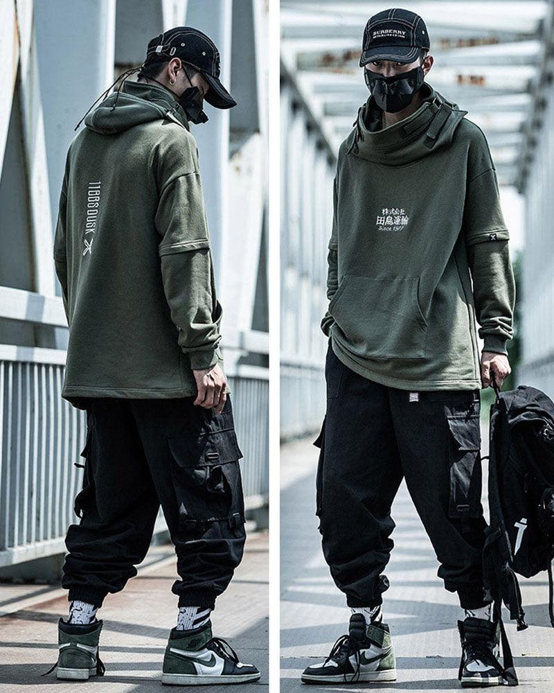 Street Style Cargo Black Pants