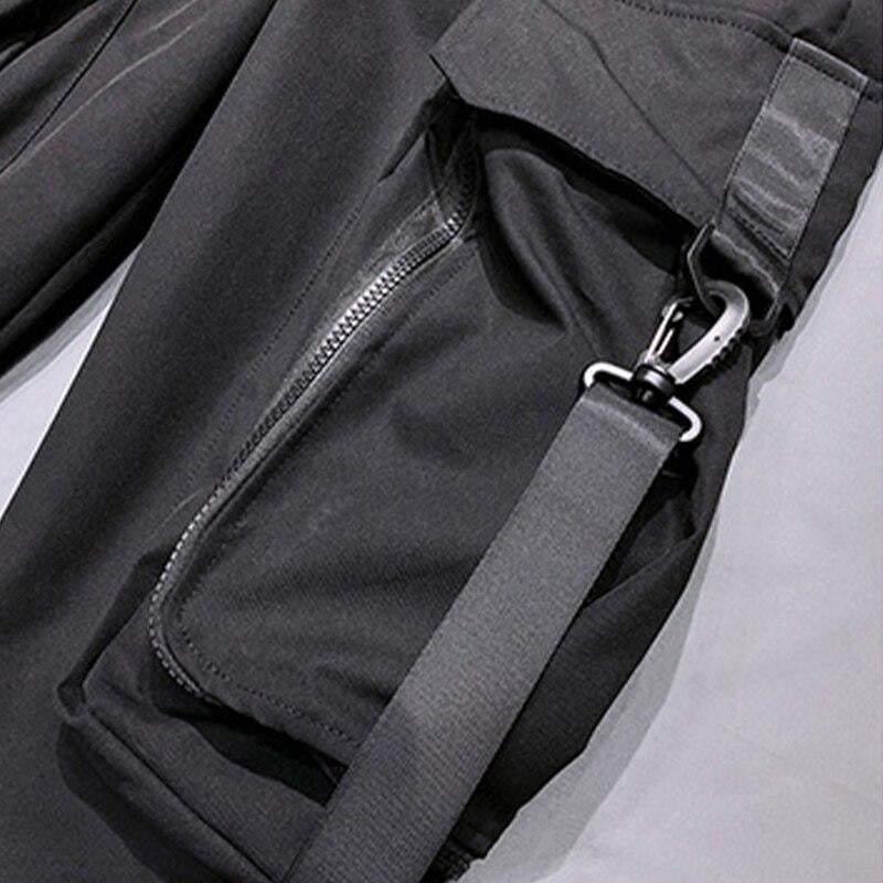Street Style Black Slim Fit Cargo Pants