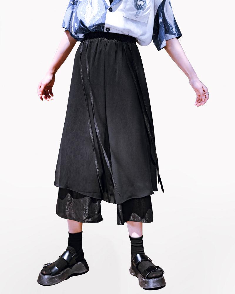 Summer Women Mesh Skirt Pants