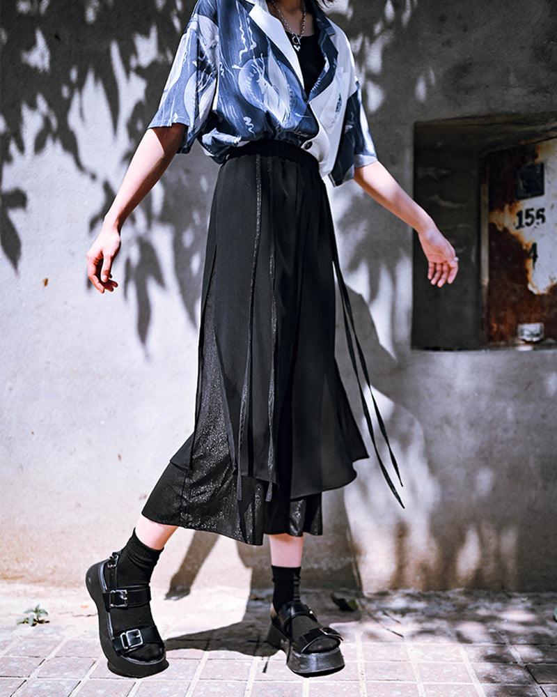 Summer Women Mesh Skirt Pants
