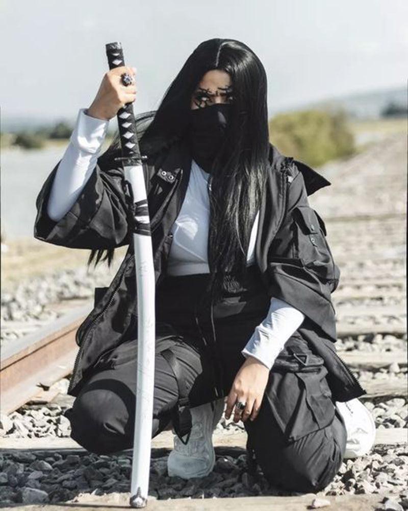 Futuristic Short Sleeve Hooded Jacket