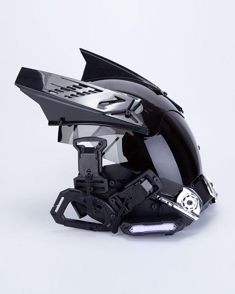 Over the Rainbow Rhythm Cyberpunk Helmet Mask ( Customizable Text And Image Available)