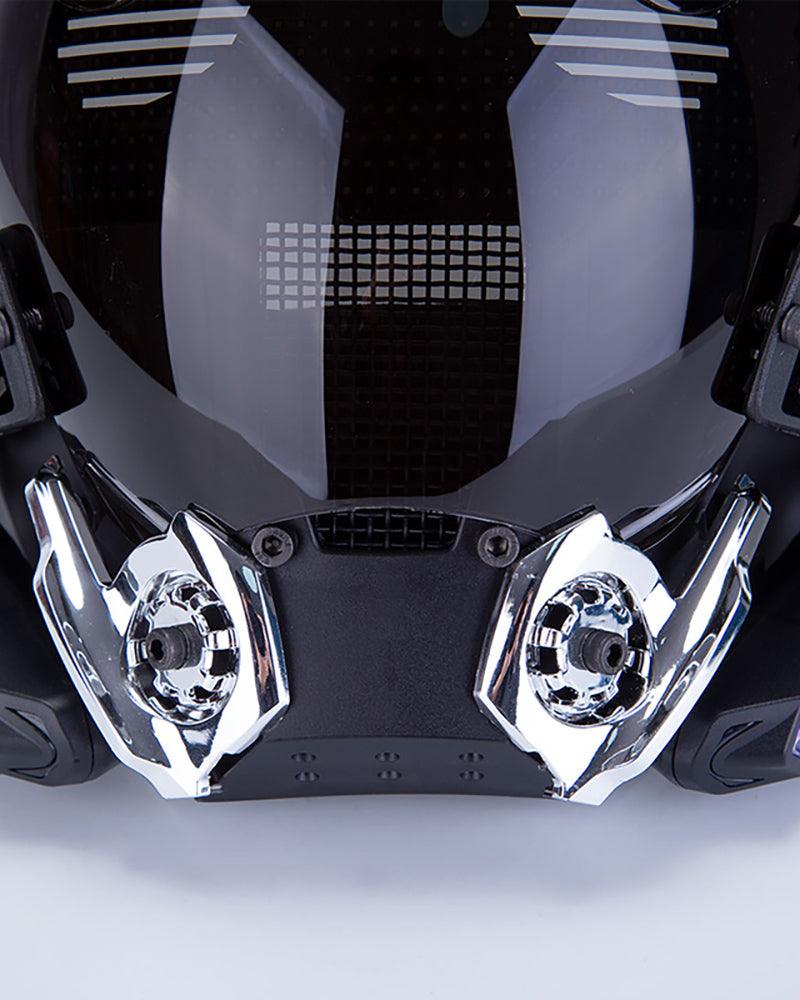 Over the Rainbow Rhythm Cyberpunk Helmet Mask ( Customizable Text And Image Available)