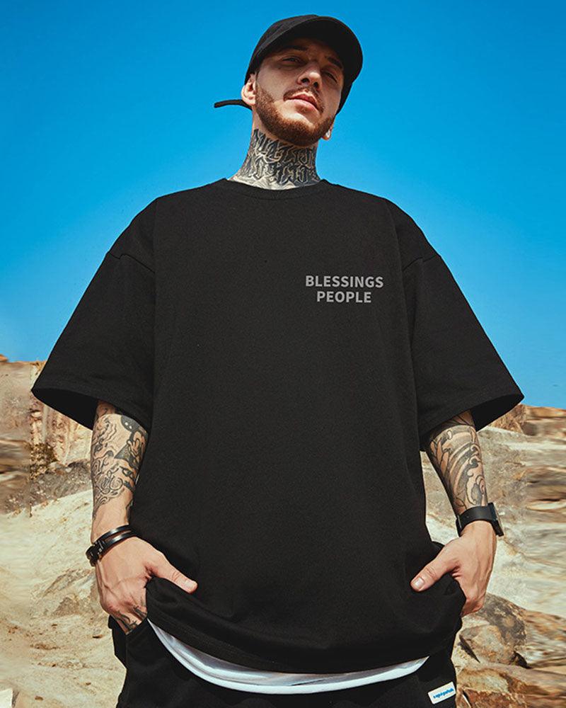 Oversize Streetwear Moon Graphic T-Shirt