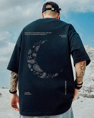 Oversize Streetwear Moon Graphic T-Shirt