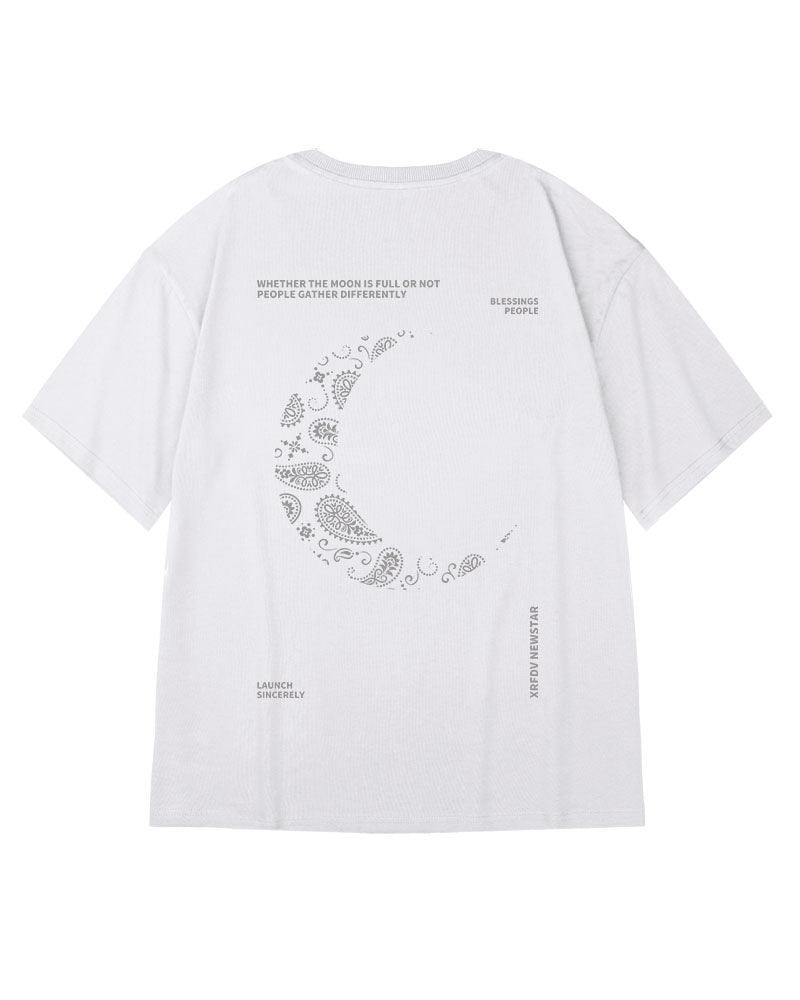 Oversize Streetwear Moon Graphic T-Shirt