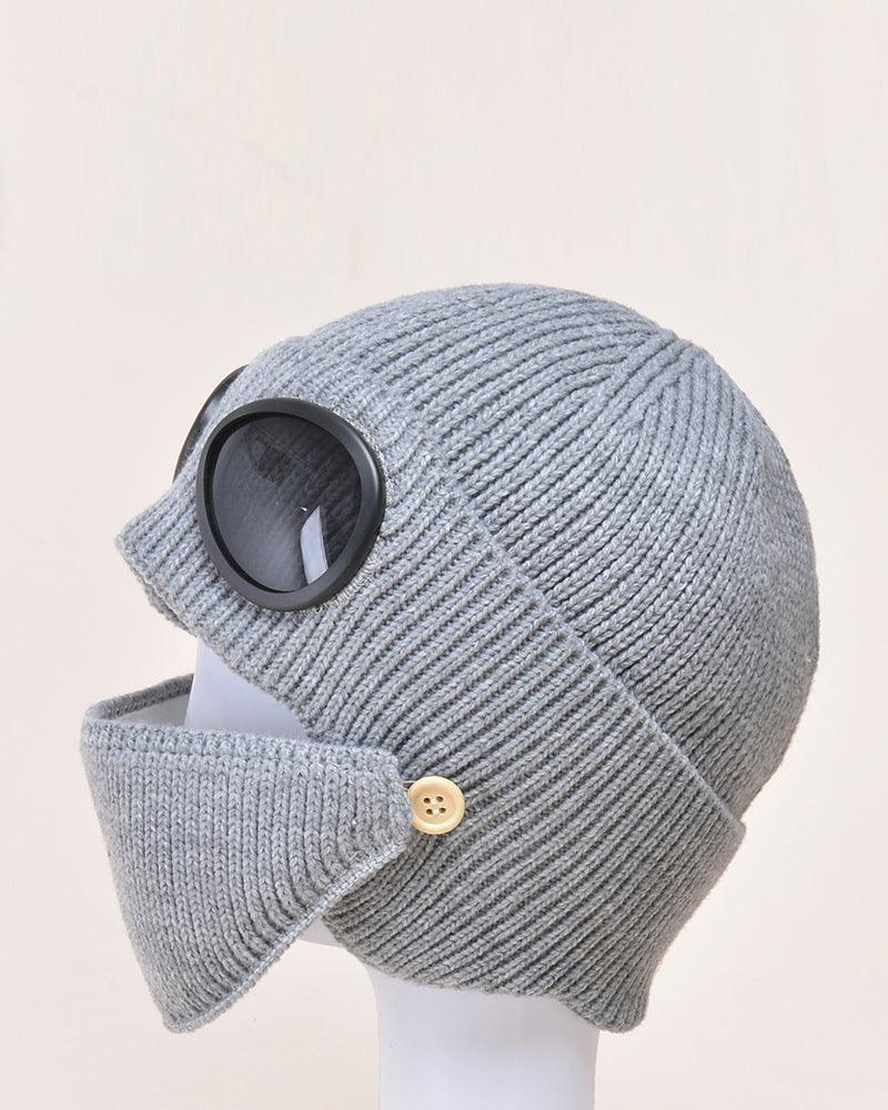Pilot Knitted Ski Mask And Hat