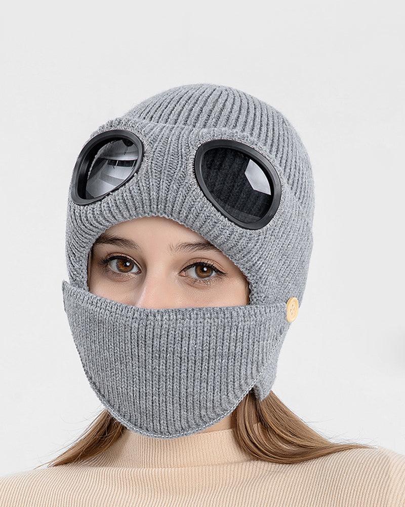 Pilot Knitted Ski Mask And Hat