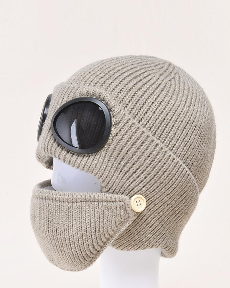 Pilot Knitted Ski Mask And Hat