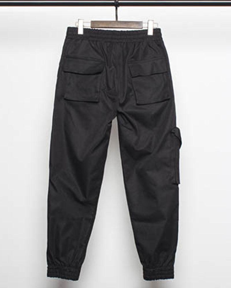 Ninja Black Slim Cargo Pants
