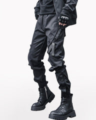 Ninja Black Slim Cargo Pants