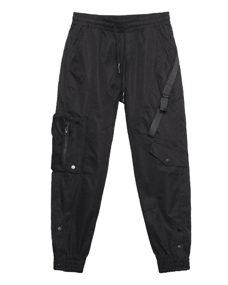 Ninja Black Slim Cargo Pants